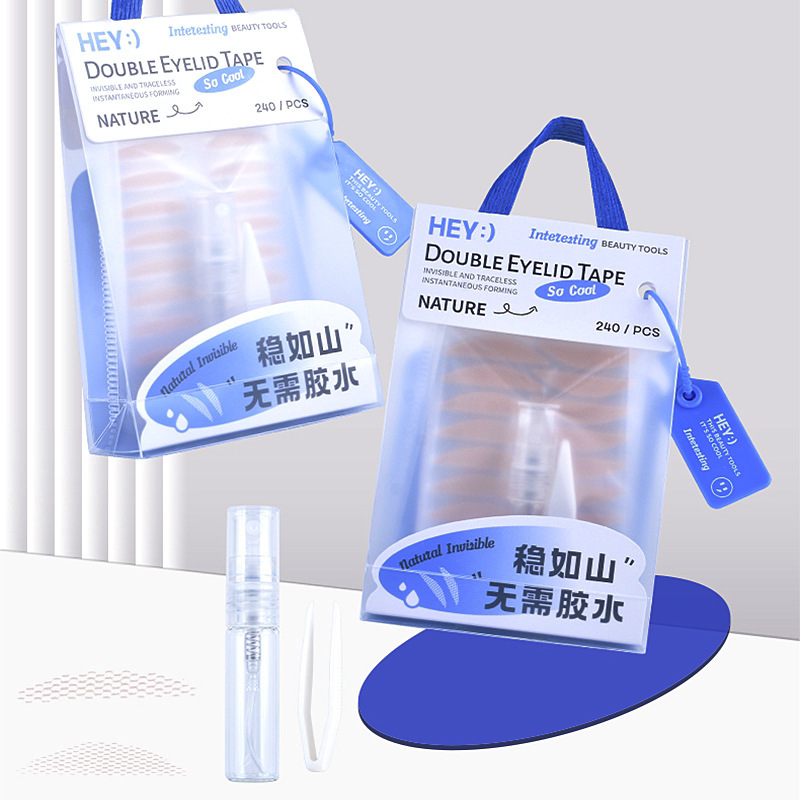 玛莉安清水自粘蕾丝双眼皮贴9024送喷瓶遇水即粘隐形免胶水美目贴