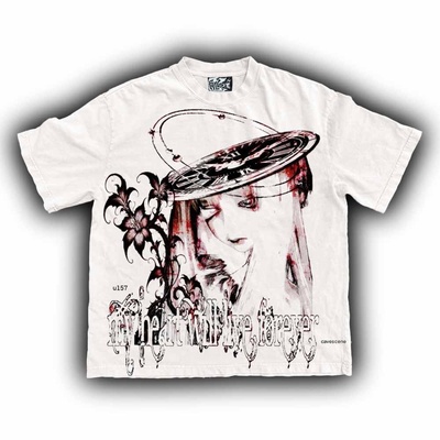 番茄小诗  时钟少女艺术设计感涂鸦Graffiti嬉皮士Hippies短袖t恤