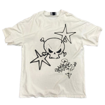 番茄小诗涂鸦Graffiti黑红blackred嬉皮士Hippies朋克摇滚短袖t恤