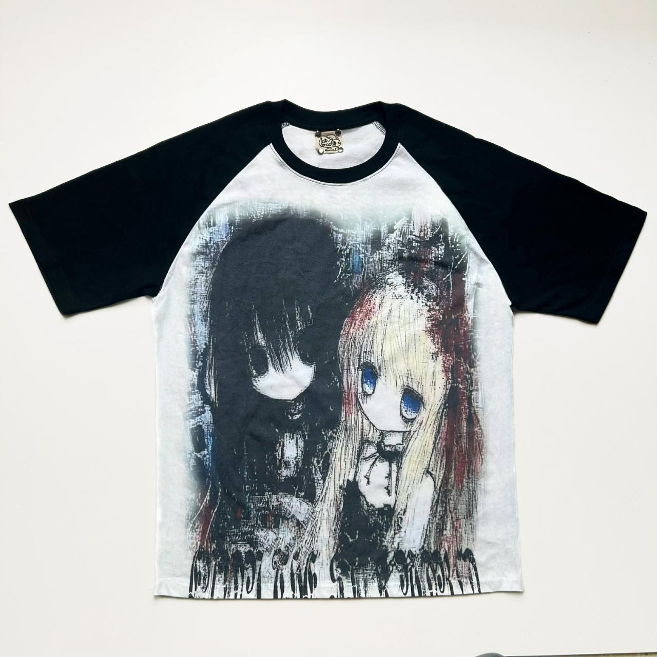 番茄小诗 暗黑系kawaii鬼马甜辣原宿风Y2K轻亚文化插肩短袖T恤tee