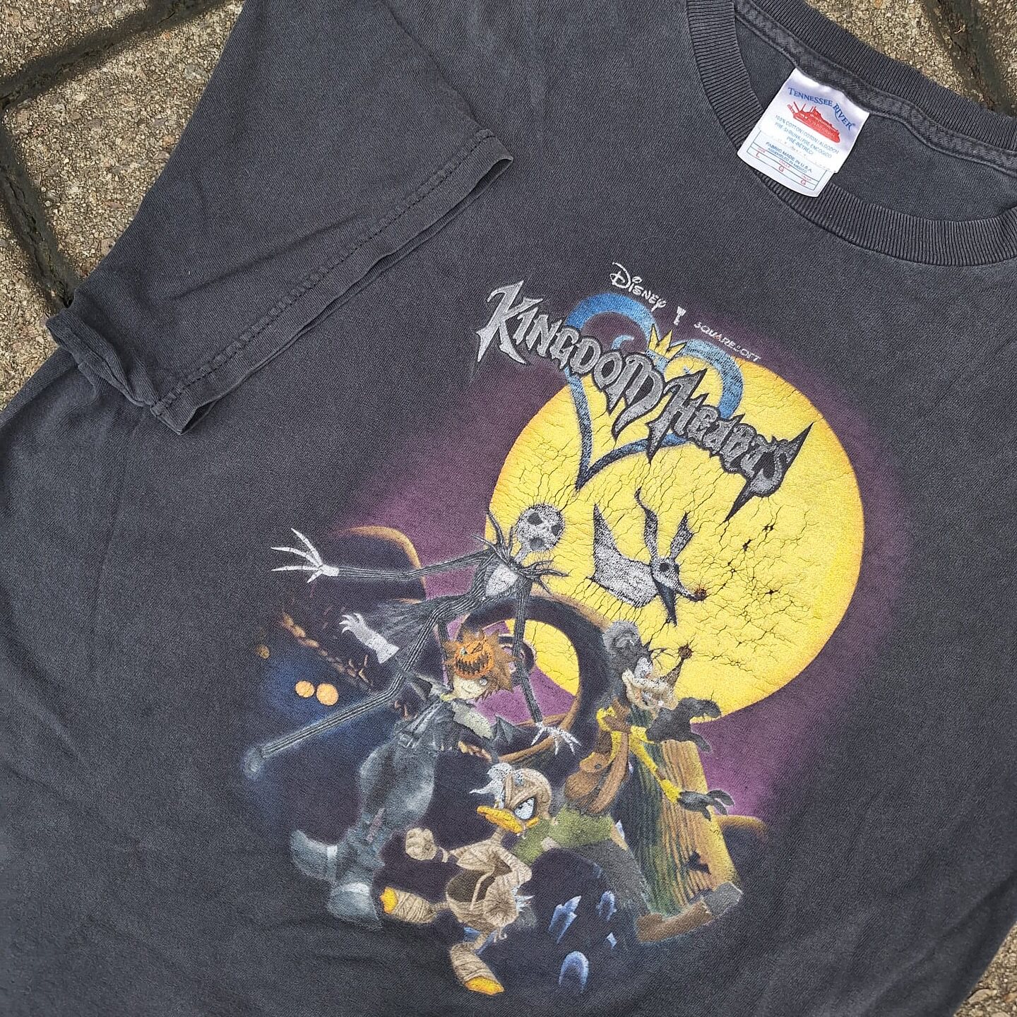 番茄小诗 王国之心动漫风短袖T恤男女复古二次元印花