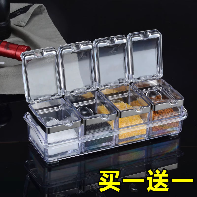 一体多格加厚调味罐组合调味品图片