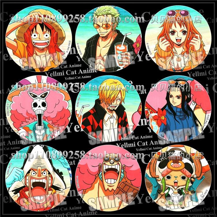 onepiece海贼王吧唧 航海王路飞索隆乔巴动漫周边徽章挂件镜子E