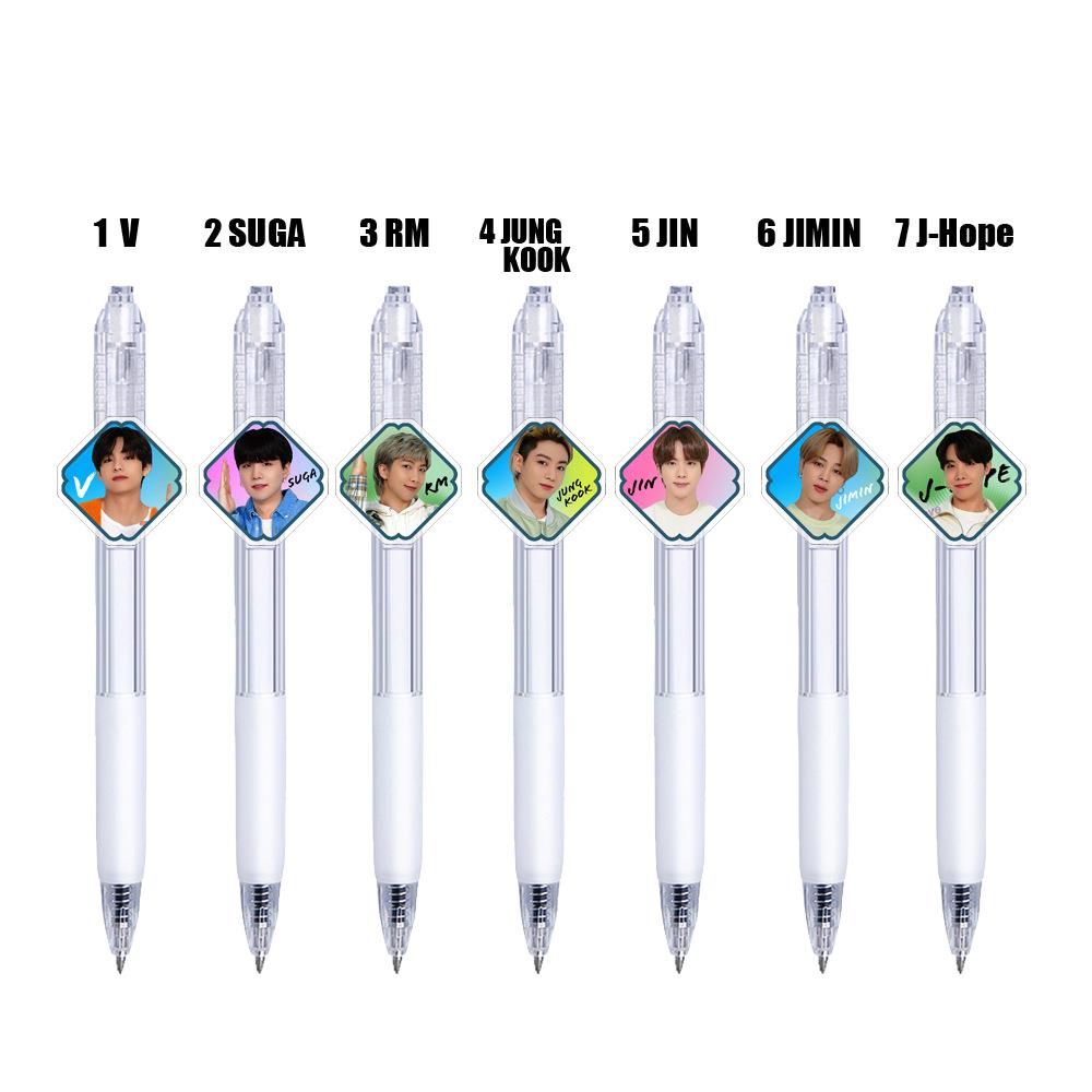 韩团明星BTS风格周边防弹少年团田柾国金泰亨中性笔签字笔32