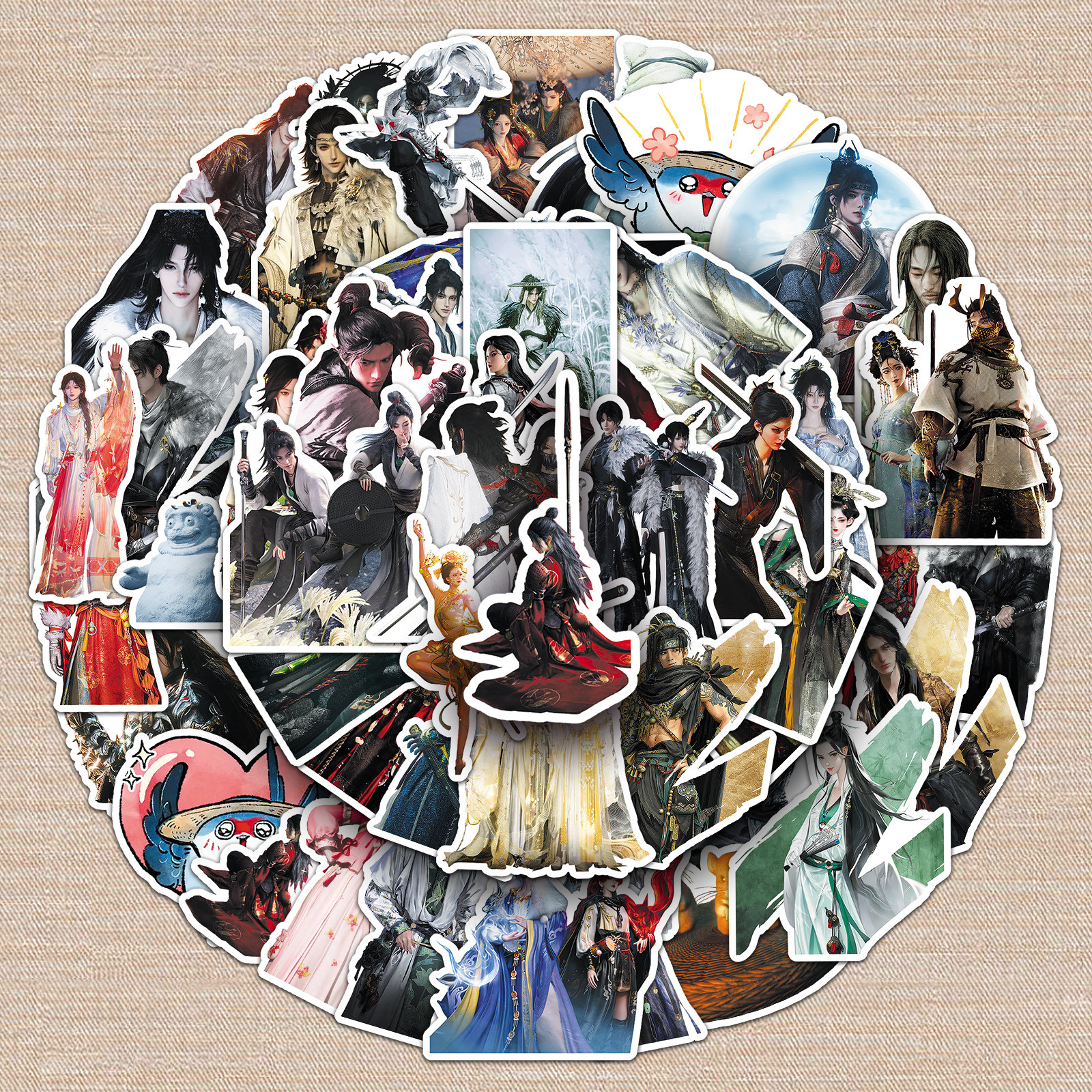 100张燕云十六声高颜值热门创意游戏周边贴纸冰箱手机壳diy贴纸