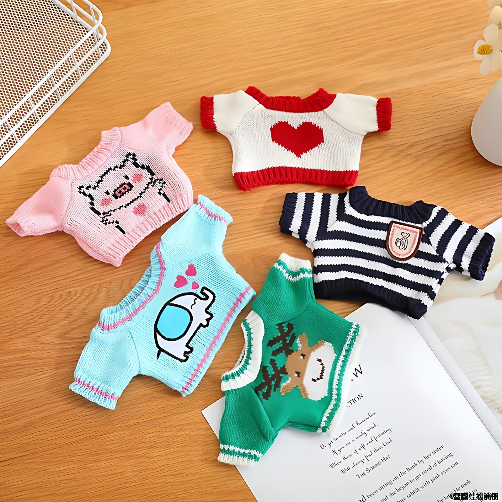 25cm娃衣23cm掌门狗公仔衣服棉花娃娃玩偶卡通毛衣小羊公仔泰迪熊