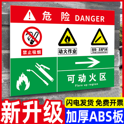动火作业安全风险点告知牌