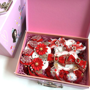 2026新年发饰礼盒儿童女发饰套装发夹春节送侄女儿外甥女过年礼物