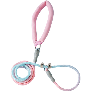 狗狗牵引绳梦幻渐变晕染P绳防爆冲训犬狗链中型犬牵引绳栓狗绳子