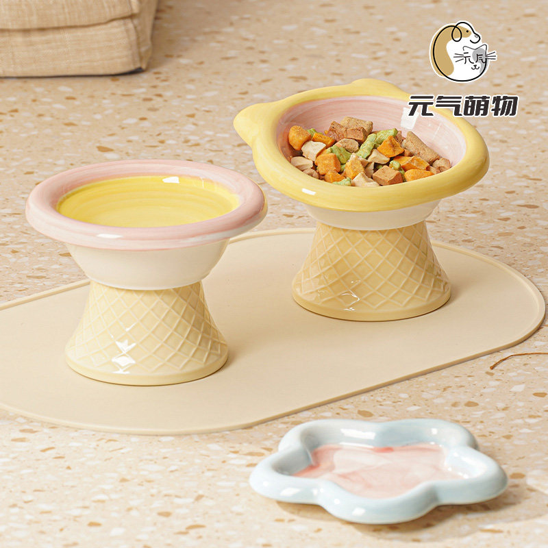 陶瓷碗猫碗狗狗碗喝水碗护颈碗高脚碗猫食盆猫咪罐头零食碗宠物碗,宠物/宠物食品及用品,猫狗碗/慢食碗,淘宝优惠券,粉丝福利购,淘宝优惠卷