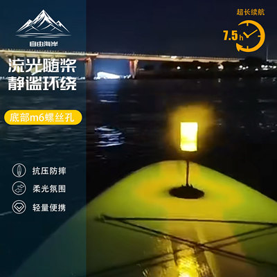 自由海岸夜晚野浆板安全醒目灯桨板夜划防水灯