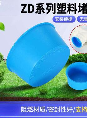 锥形堵头内螺纹孔塞头内孔盖闷头盖圆孔塑料护帽ZD型防尘蓝色堵塞