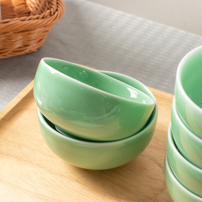 龙泉非遗青瓷高颜值素面米饭碗