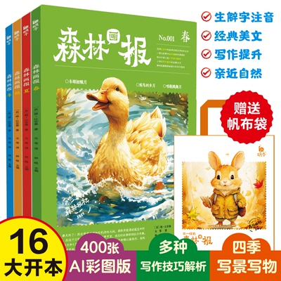 森林画报春夏秋冬全四册套装正版