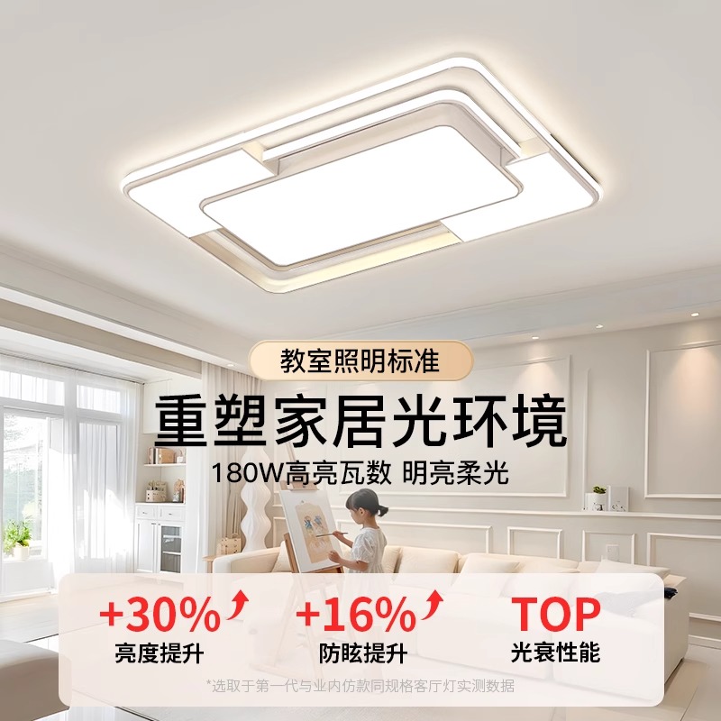 2025新款灯具全屋套餐组合全光谱护眼客厅led照明吸顶灯中山灯具