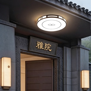 屋檐入户门阳台室内外灯新中式灯别墅大门口吸顶灯农村自建房庭院
