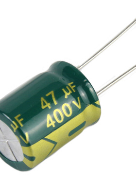 47uF 400V 体积16x20mm 绿色 直插电解电容器 高频低阻 耐高压