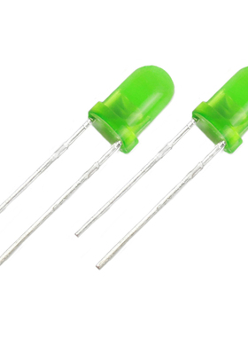 (20个)5mm 绿色外壳发翠绿光 高亮度LED发光二极管小灯泡指示灯珠