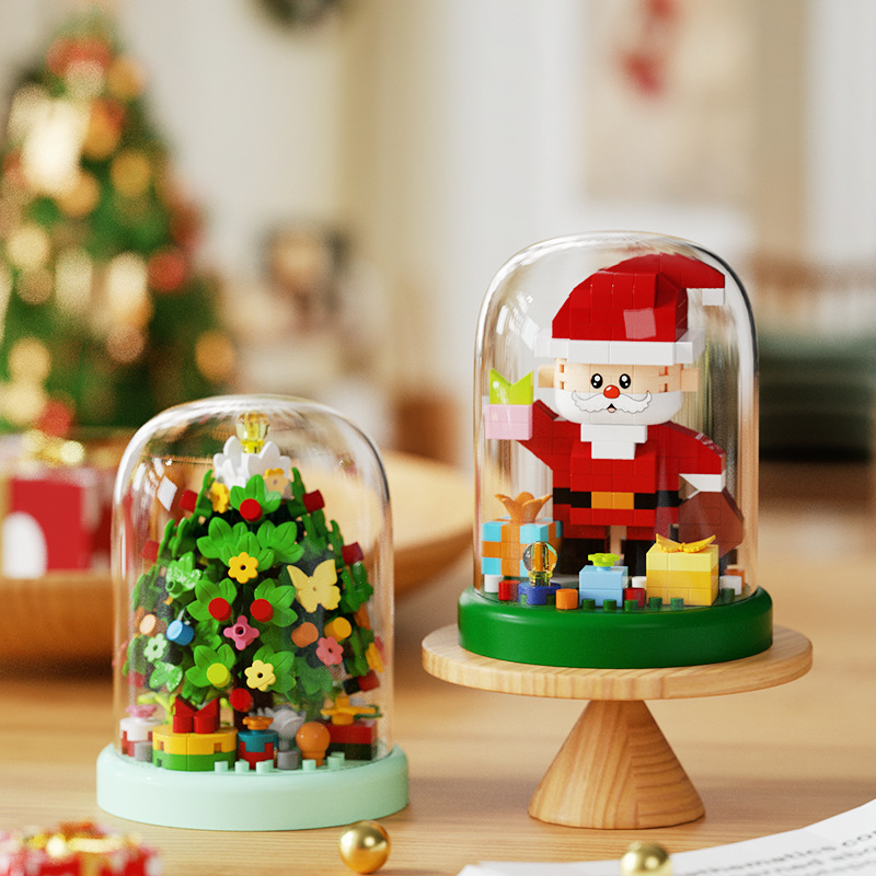 兼容乐高圣诞老人圣诞树雪人麋鹿积木拼装摆件玩具主题圣诞节礼物