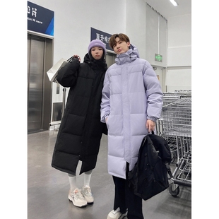 九江羽绒服冬季新国标白鹅绒长款过膝加厚男女同款中戏女保暖显瘦