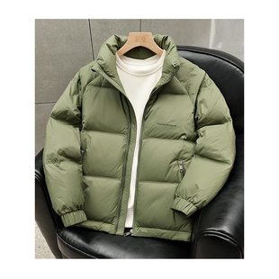 九江羽绒服高级感轻薄男冬季新款宽松立领防寒服保暖冬装外套短款