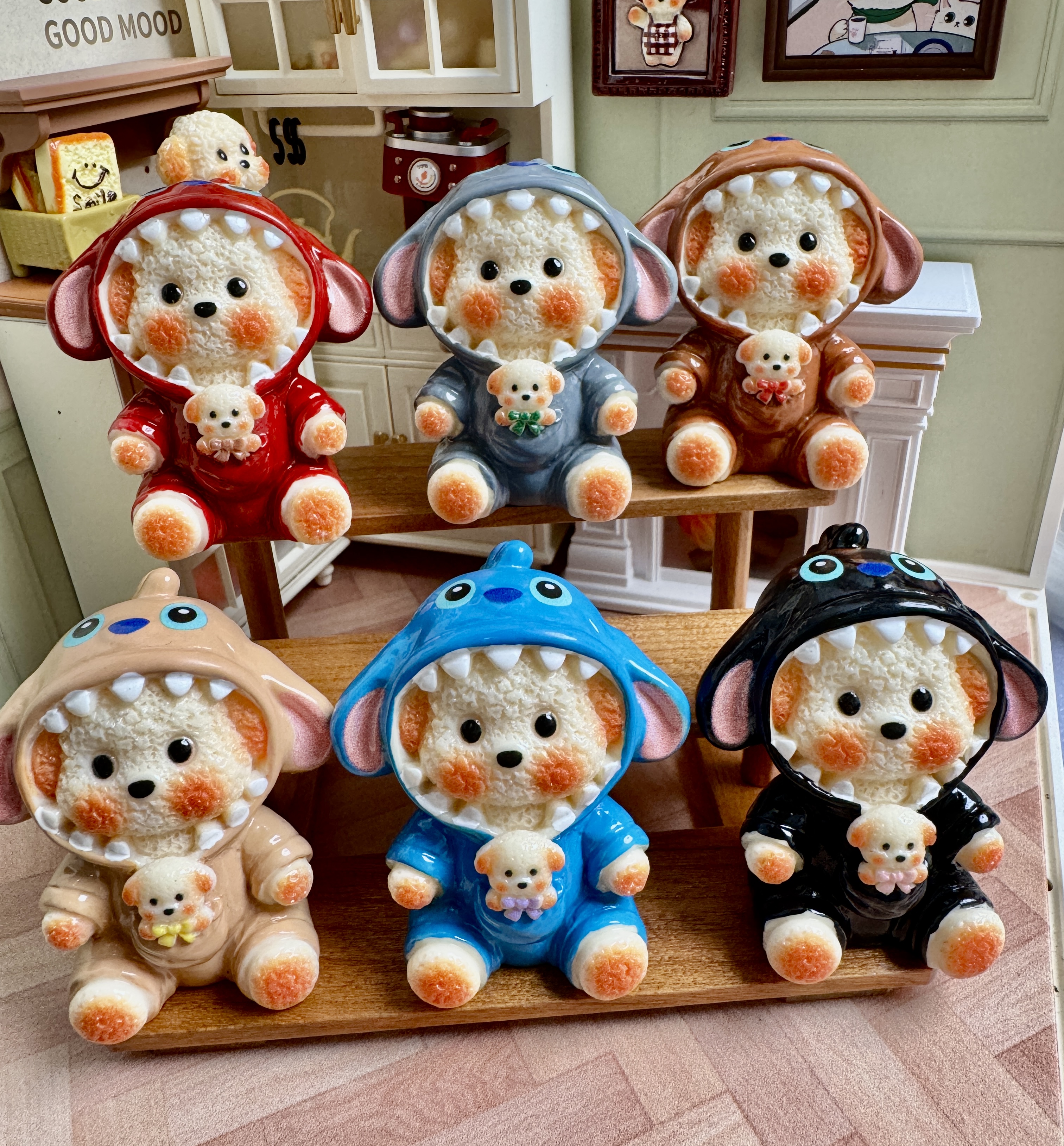 【十三家定制】B棉花糖系列食玩摆台钥匙扣冰箱贴材料包树脂配件