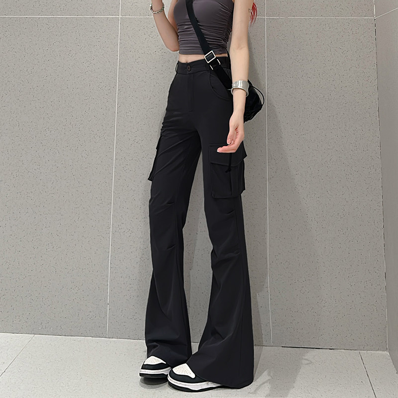 微喇叭工装裤女款夏秋季薄款2026图片