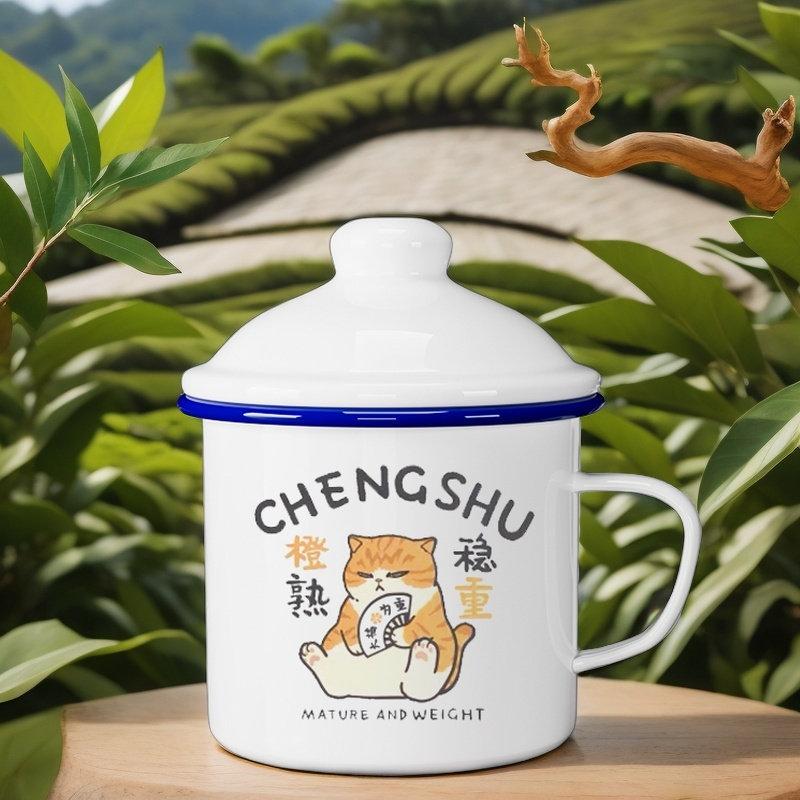 可爱马克杯大容量带盖咖啡杯子情侣办公室水杯女食品级加厚树可