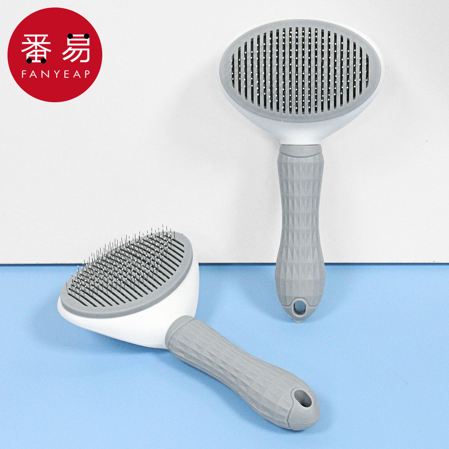 T宠物梳C1pq801-除毛梳去浮毛清洁按键梳打结用疏毛猫咪狗狗通用