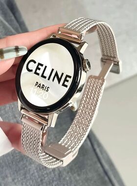 适用华米GTR4表带GTR3PRO细款GTS3磁吸GTS4mini小麦穗米动青春版智能运动手表1/2/3代金属不锈钢替换运动腕带