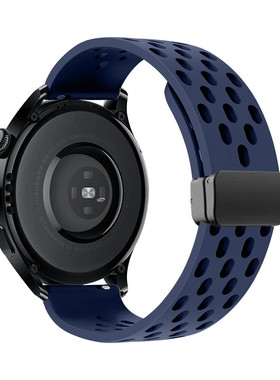 适用华米GTR4磁吸表带GTR3PRO/GTS3/GTS4mini硅胶洞洞米动青春版智能运动手表1/2/3代硅胶磁吸扣替换运动腕带