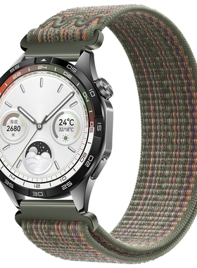 适用华米GTR4表带GTR3PRO尼龙GTS3回环GTS4mini编织米动青春版男女智能运动手表1/2/3代尼龙织绣替换运动腕带