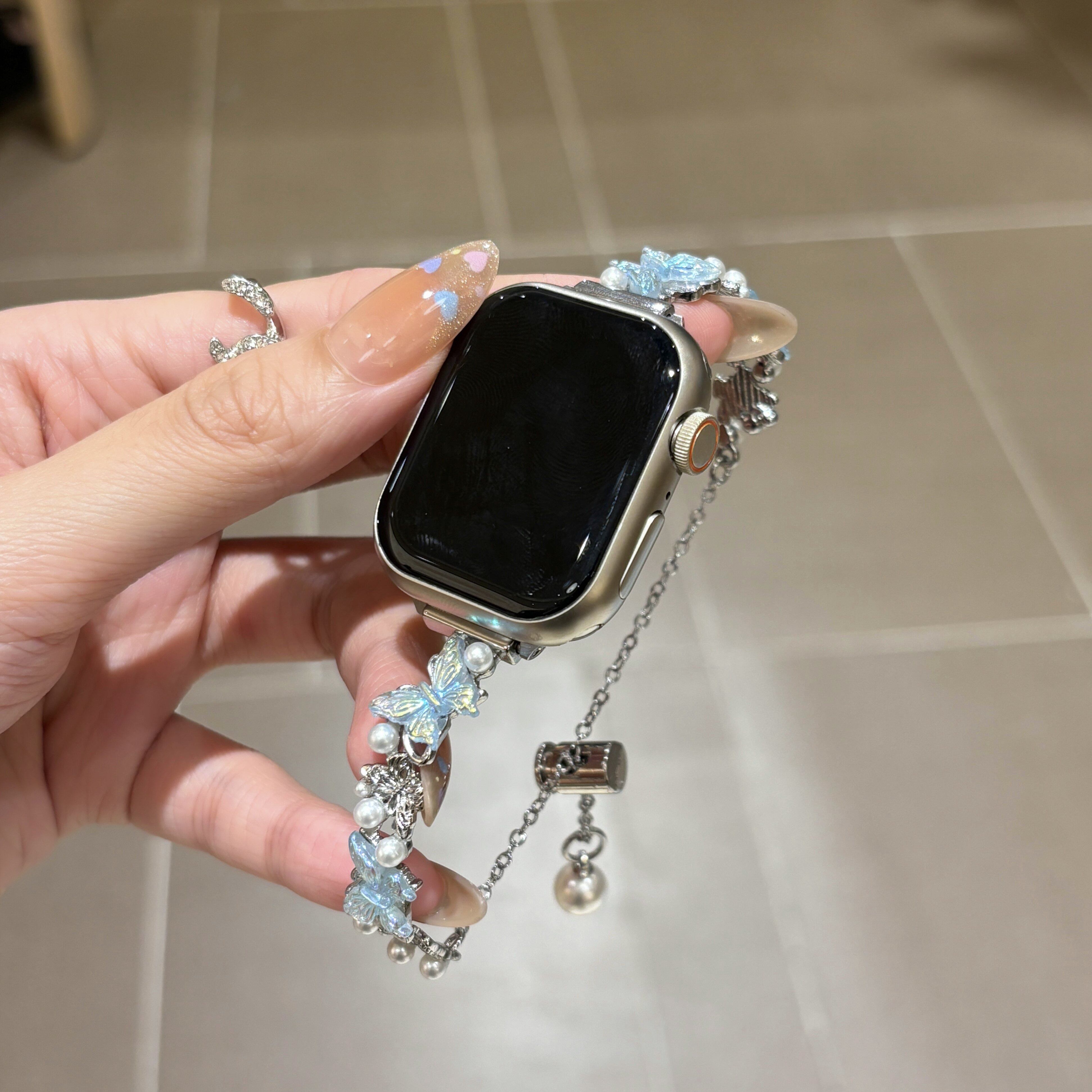娅妃儿watchs11蝴蝶珍珠手镯表带