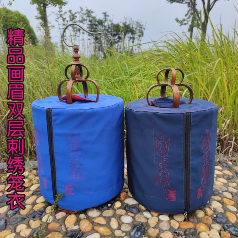 特价画眉双层刺绣笼衣平顶画眉圆形笼布广西贵州围布加厚保暖遮光