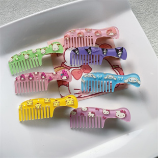 创意卡通凯蒂猫玉桂狗小梳子发夹刘海碎发夹子发卡头饰女可爱装 扮