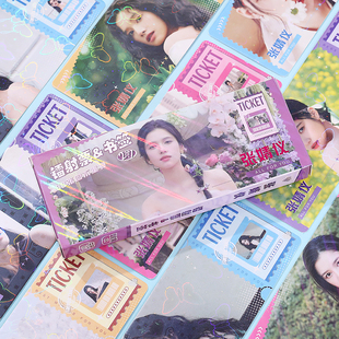 张婧仪长卡镭射票书签明信片小卡周边拍立得高清收藏卡盒装 LOMO卡