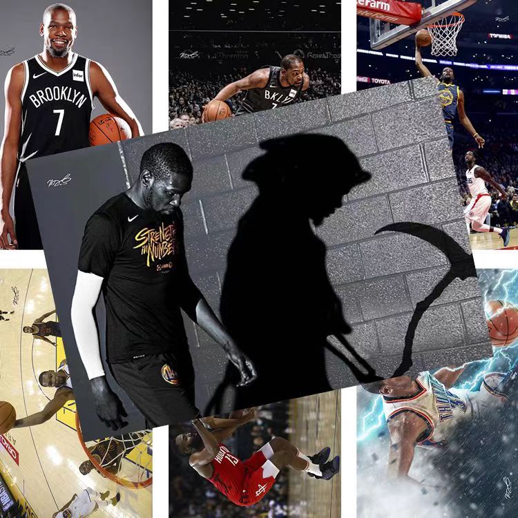 杜兰特海报NBA全明星篮网周边同款卧室宿舍超大高清墙贴墙纸壁纸
