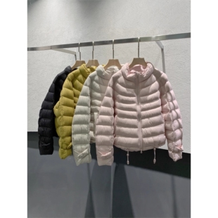 亮世秋羽绒服泡芙云感排骨女2025新款宽松立领超好看短款小个子90