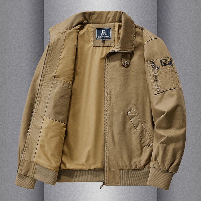 男士夹克休闲宽松拉链飞行外套