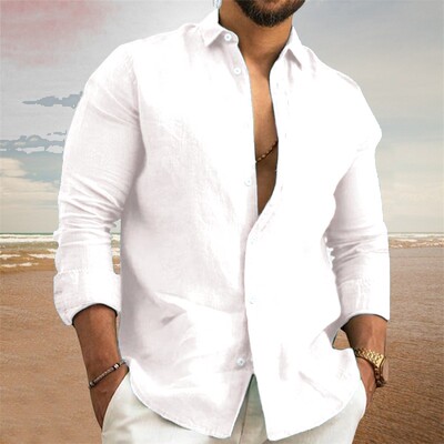 立领系扣男士长袖衬衣