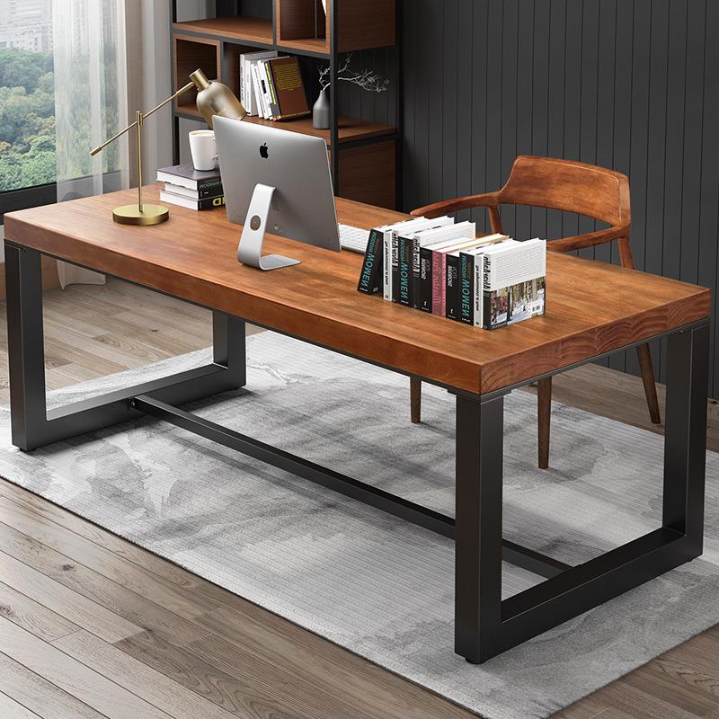 现代简KQ4.1242约书桌实木电用脑组桌台式家桌子租房学生写字办公