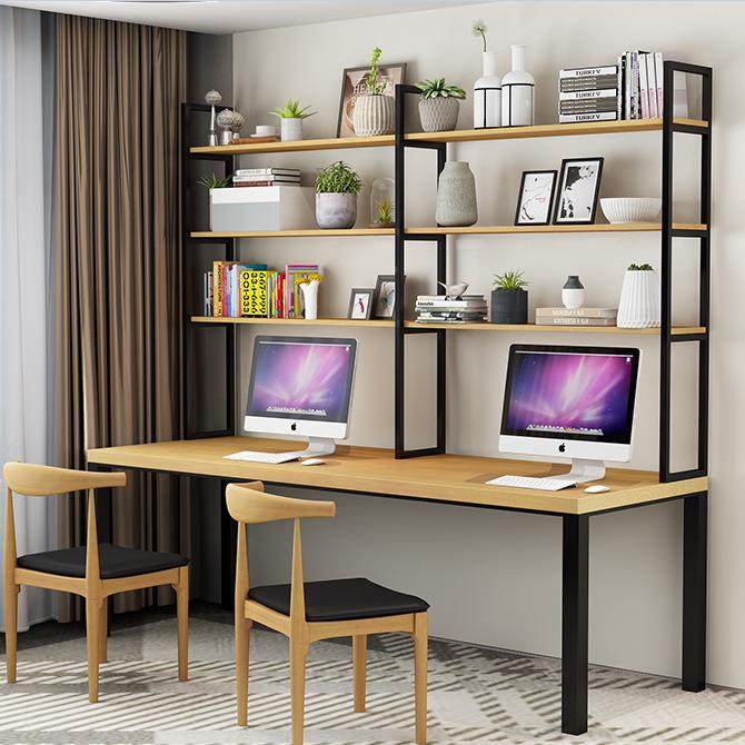 艺铁loft木一实体书架钉书桌组合家用免墙书房靠墙双人办一体书架,办公设备/耗材/相关服务,销毁设备,淘宝优惠券,粉丝福利购,淘宝优惠卷