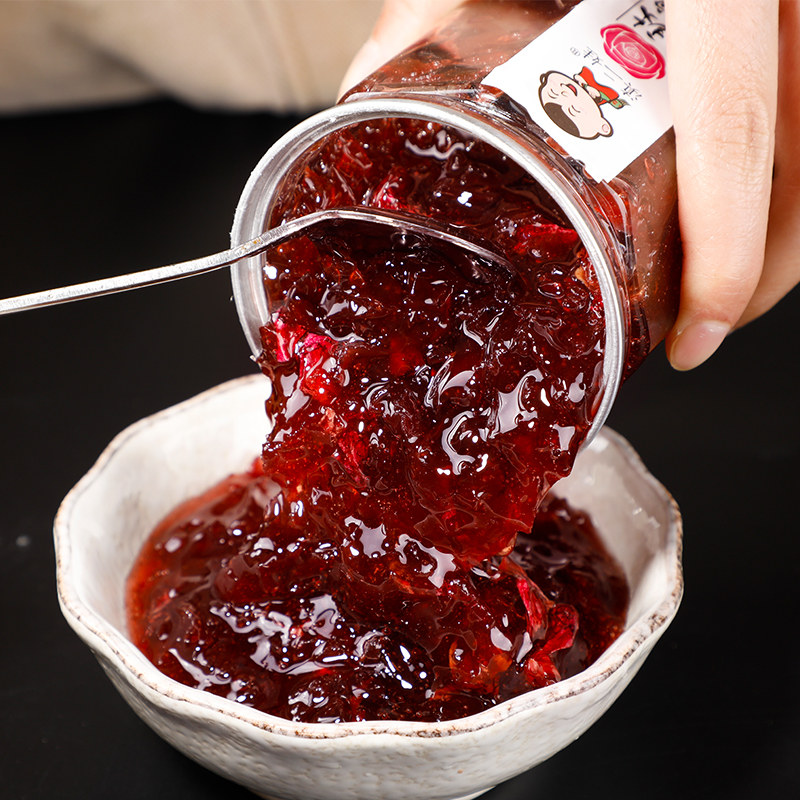 云南玫瑰花酱蜂蜜食用鲜花酿夹面包烘焙馅料冰粉钵仔糕刨冰果酱,粮油调味/速食/干货/烘焙,果酱/鲜花酱/甜味酱,淘宝优惠券,粉丝福利购,淘宝优惠卷