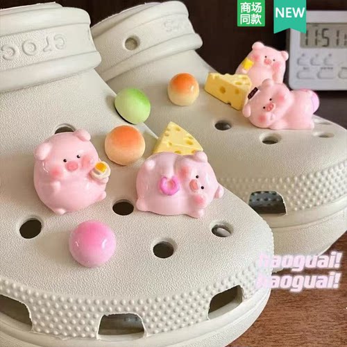 适配Crocs洞洞鞋配饰立体小猪