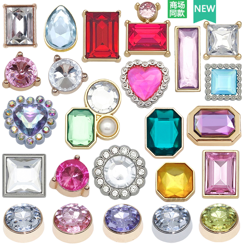 Crocs洞洞鞋配饰金属钻石宝石