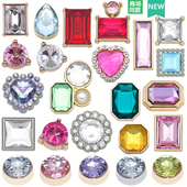 Cross配件洞洞鞋 饰扣 配饰鞋 扣装 高级金属宝石钻石 花鞋 适配Crocs