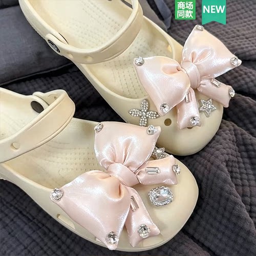 适配Crocs洞洞鞋配饰钻石蝴蝶结