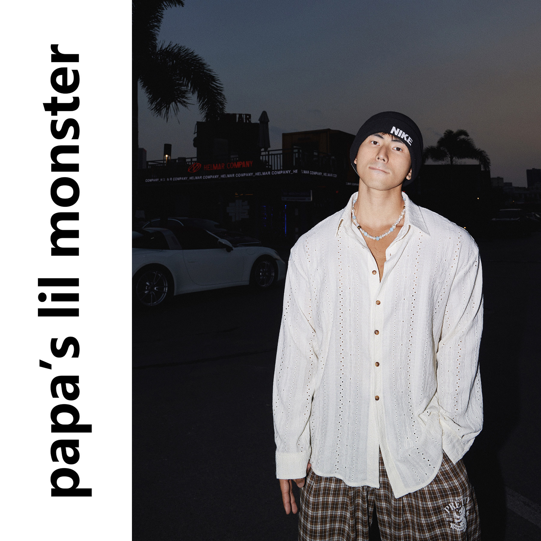 PAPASLILMONSTER【低调纯色】美式复古镂空衬衫宽松长袖休闲衬衣