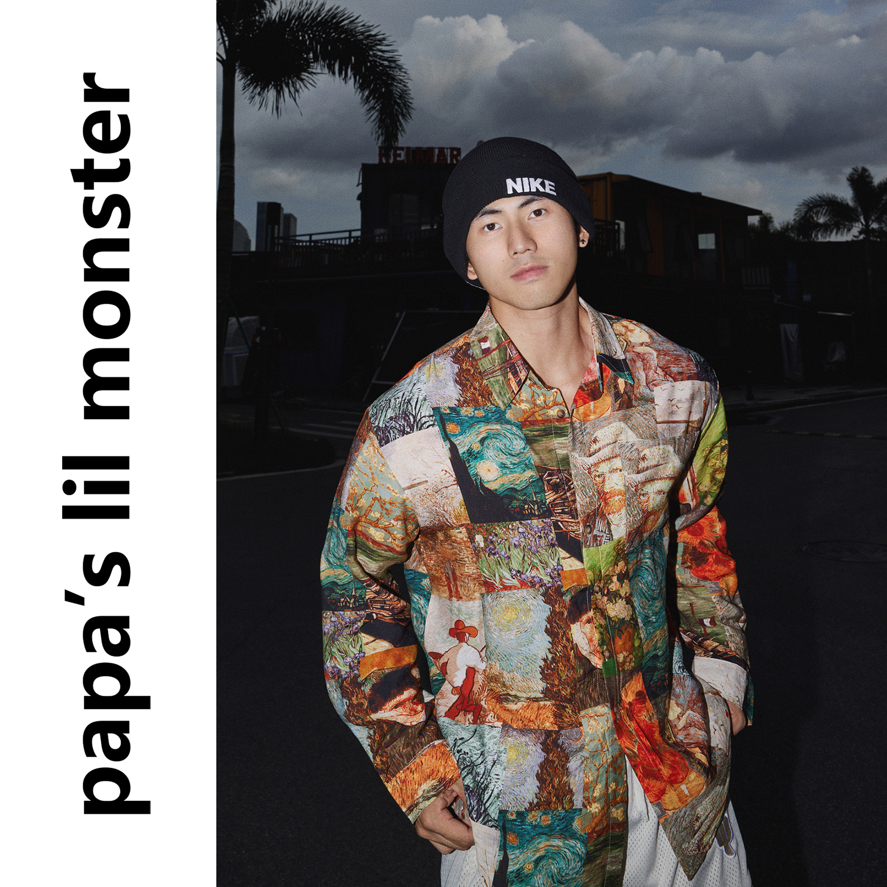 PAPASLILMONSTER【梵高的异想世界】美式海岛度假风高级长袖衬衫