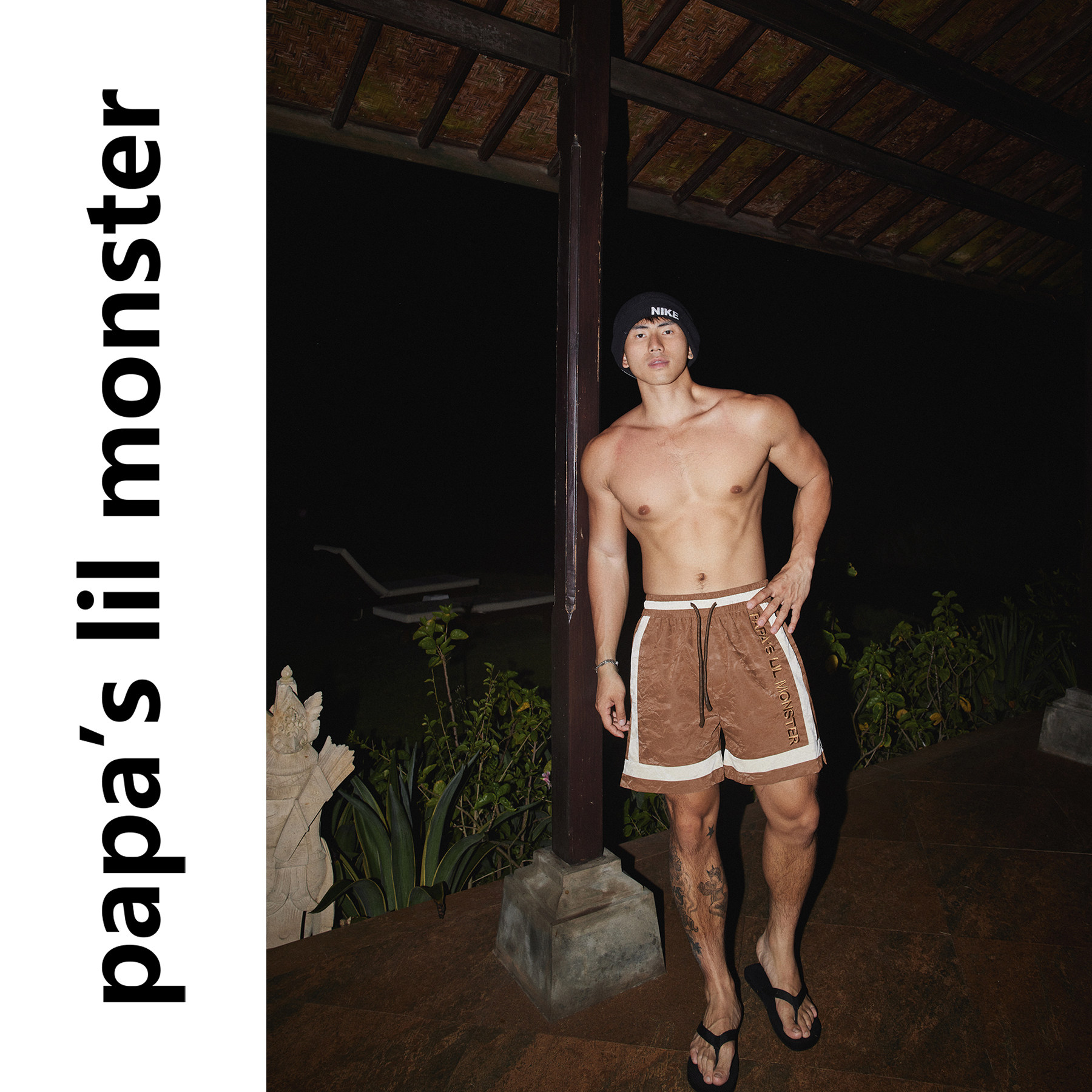 PAPASLILMONSTER【原创】26SS美式复古沙滩短裤度假休闲风裤子